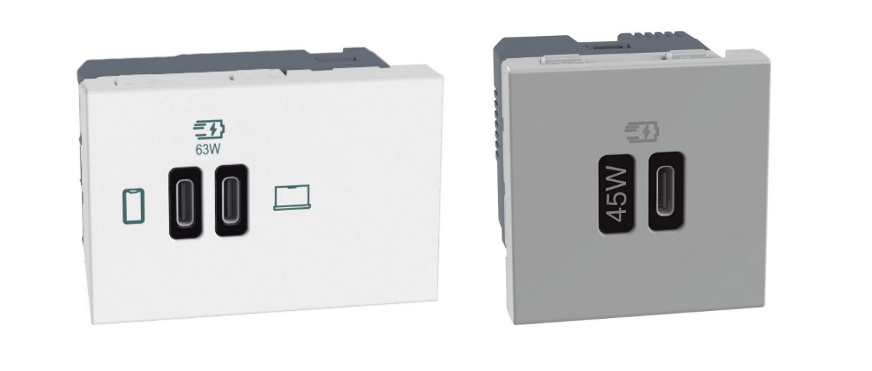 Ricarica in ufficio, BTicino presenta le prese USB MatixGO